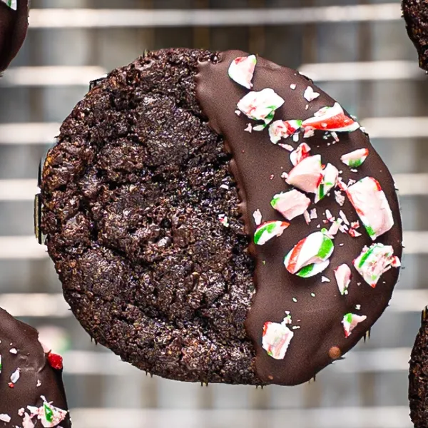 Stack of Peppermint Chocolate Cookies